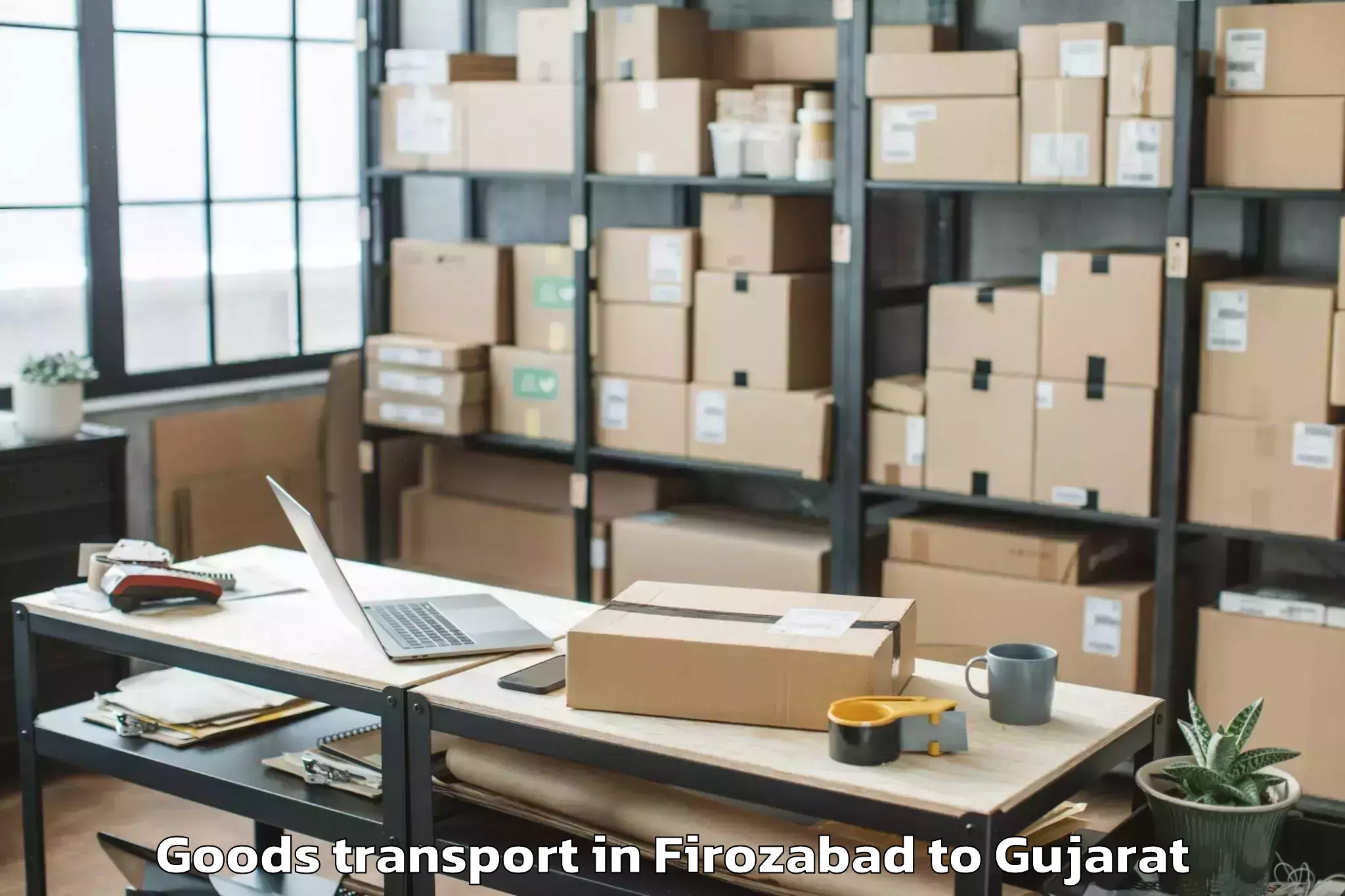 Professional Firozabad to Ranavav Goods Transport